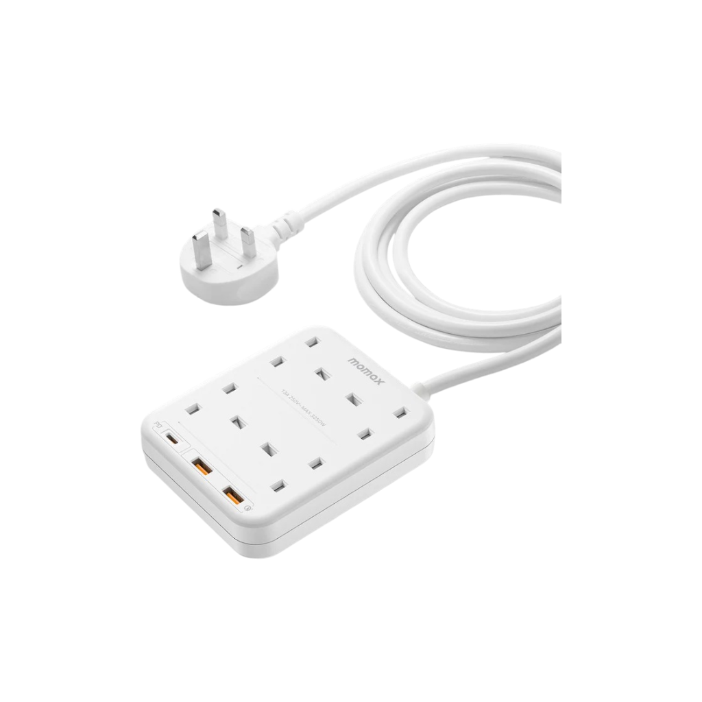 New Template-Photoroom – 2024-12-25T155236.553 OnePlug 4 Outlets Power Strip With USB - Image 1