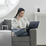 1-World+ Flow 4-Port Travel Charger With Built-In USB-C Cable 35W - Image 6