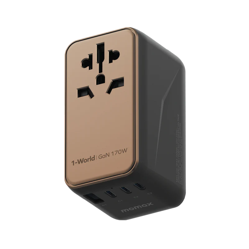 UA17-Shopify_01 1-World 4-Port GaN Travel Charger 170W + USB-C Cable - Image 1