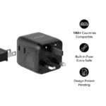 1-World Universal Travel Charger with Dual AC - Image 5