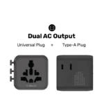1-World Universal Travel Charger with Dual AC - Image 4