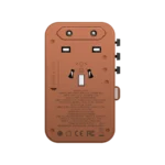 1-World+ 3-Port Travel GaN Charger With Built-in USB-C Cable 70W - Image 5