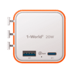 1-World² 2-Port USB-A and USB-C GaN Travel Charger 20W - Image 9