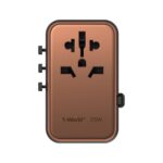 1-World+ 3-Port Travel Charger Built-In USB-C Cable 25W - Image 2