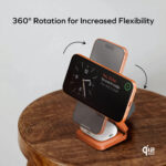 1-Charge Q.Port² Qi2 25W 3-in-1 Magnetic Wireless Charging Station (UK plug) - Image 6