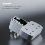 1-Charge Work Flow T-Shaped Extension Cord With 2 Sockets, 2 USB-A and 2 USB-C Ports - Image 7