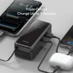 1-Pac⁺ 10000mAh 3in1 Hybrid GaN Battery Pack with Built-In Retractable Cable - Image 4