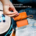 1-Power X Pro Mini⁺ 5000mAh Integrated Foldable USB-C Plug and Built-In USB-C Cable Battery Pack with Apple Watch Fast Charger - Image 4