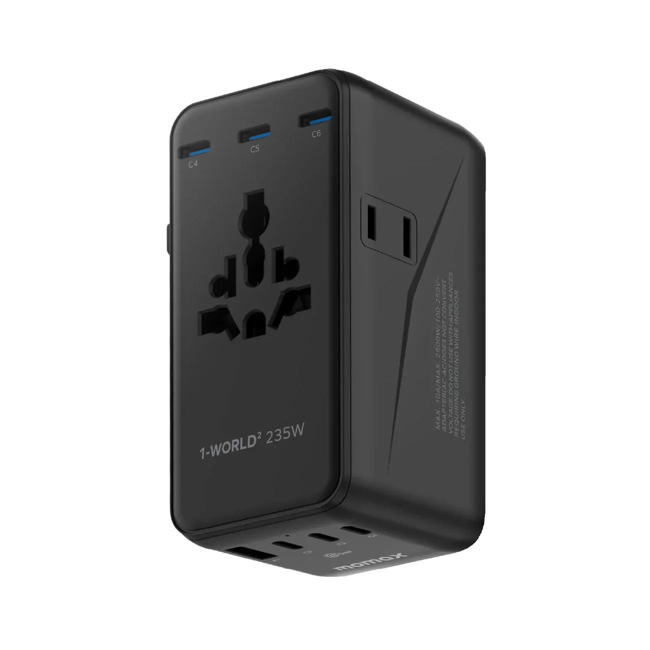 UA33_D_01_1500 1-World² 235W Dreamer 235 7-Port Dual AC Travel Adapter - Image 1