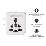 1-World² Pocket Mini Dual AC Travel Adapter - Image 4