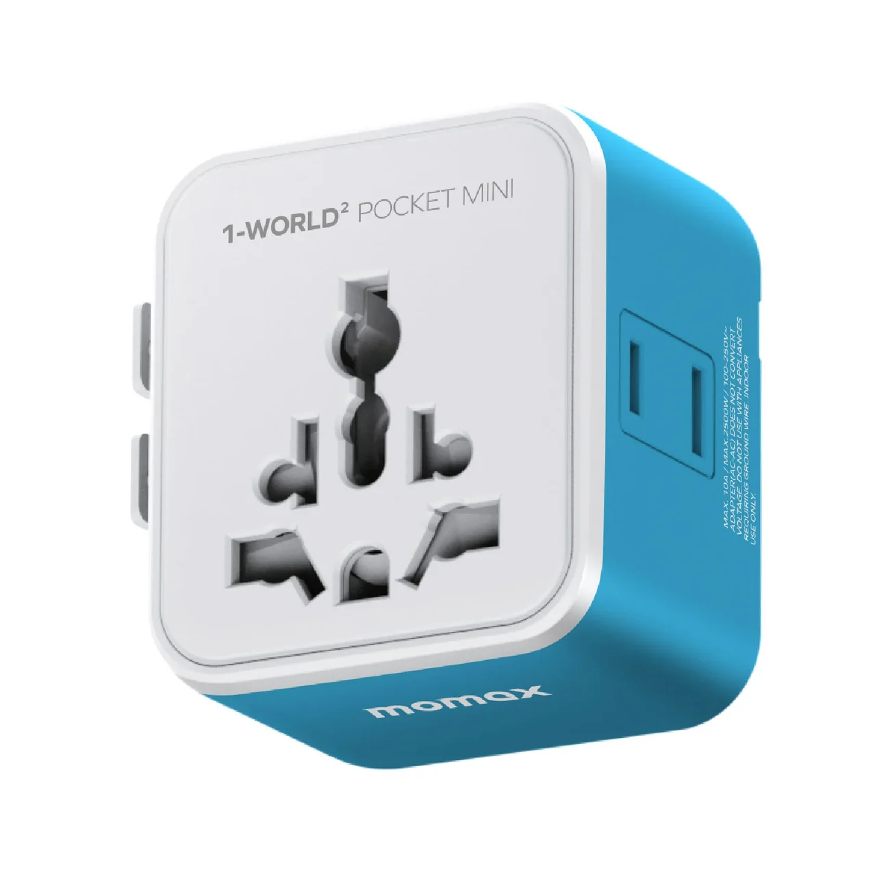 UA37A_B_01_1500 1-World² Pocket Mini Dual AC Travel Adapter - Image 1